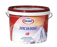 Олимп ЭПСИЛОН -30С°  Краска структурная фасадная акрил. (10л)