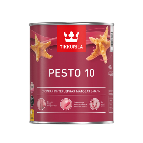 Tikkurila EURO Pesto 10 С алкидная матовая краска без резкого запаха 2,7л/6шт