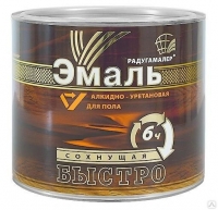 Эмаль для пола АУ золотисто-коричневая быстросохнущая (1,9 кг)/6 Радуга