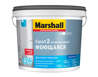 Краска Marshall Export 2 латексная глубокоматовая BW (2,5л)
