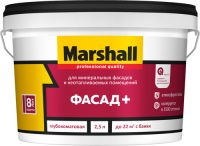 Краска Marshall ФАСАД+ глубокоматовая BС (2,5л)