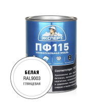Эксперт Эмаль ПФ-115М гл. белая RAL 9003 0,8 кг /6
