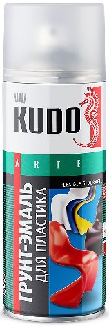 6002 Грунт-эмаль для пластика черная  KUDO (0,52л)/12