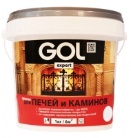 Exp.140-1 Краска для печей и каминов GOLexpert (1 кг) красно-коричн./12 Ижевск