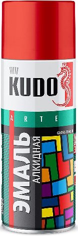 1025 Эмаль универс.металлик алюминий KUDO (0,52л)/12