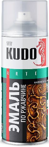 3005 Эмаль молотковая по ржавчине серебр. серо-корич. KUDO (0,52л)/6