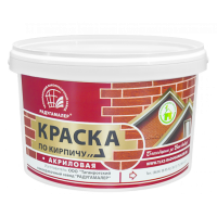 Краска акриловая по кирпичу коричневая 2,4кг/4 Радуга
