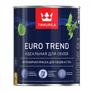 Tikkurila EURO TREND A краска для обоев и стен 0,9л/6шт