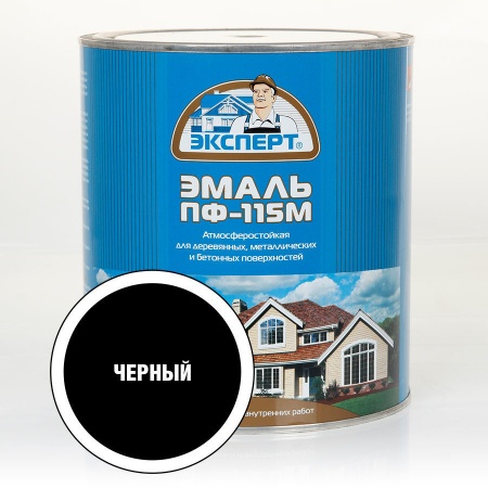 Эксперт Эмаль ПФ-115М гл. черная 2,7 кг /6
