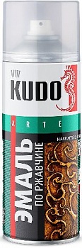 3009 Эмаль молотковая по ржавчине черно-бронзовая KUDO (0,52л)/6