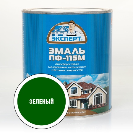 Эксперт Эмаль ПФ-115М гл. зеленая RAL6005 1,8 кг /6