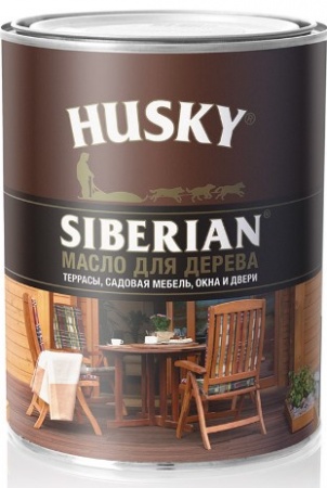 HUSKY SIBERIAN Масло для террас, мебели, окон и дверей 0,9л/6шт