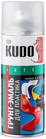 6002 Грунт-эмаль для пластика черная  KUDO (0,52л)/12