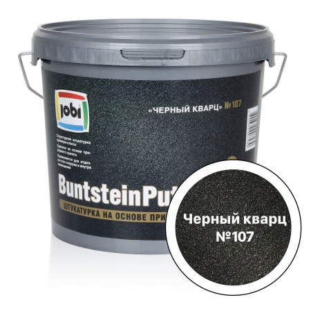 JOBI Гранит. штукат. Buntsteinputz GOLD№107 Черный кварц 0,4мм  (7кг) ""