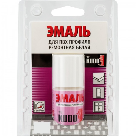 KU-7K6101 Эмаль для ПВХ профиля с кисточкой KUDO (15мл)/6