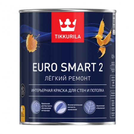 Tikkurila EURO SMART 2 A краска для потолков гл/мат 0,9 л.
