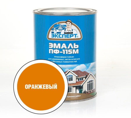 Эксперт Эмаль ПФ-115М гл. оранжевая 0,8 кг /6
