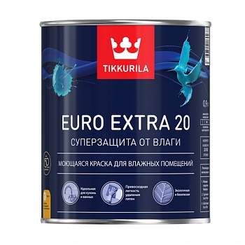 Tikkurila EURO EXTRA 20 А краска моющ. для влажных помещений 0,9л/6шт