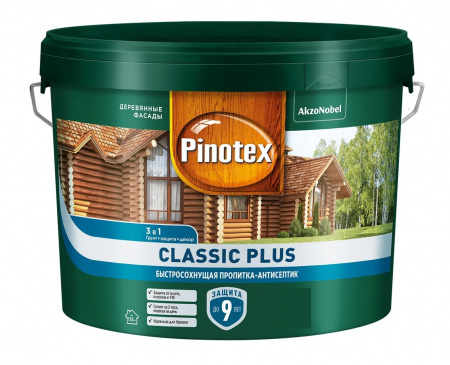 Пропитка-антисептик Pinotex Classic Plus 3в1 палисандр 9л